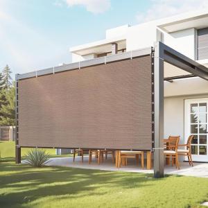 VEVOR 90% Sun Shade Cloth, 10 x 12 ft Pergola Shade Cover with Stainless Steel Grommets, Sun Shades Canopy Privacy Screen with 140 GSM HDPE Material, for Outdoor, Patio, Garden, and Backyard (Brown)(10 x 12 ft Brown)