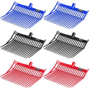 VEVOR Broad Fork, 5-Tine Pitchfork with Dual Fiberglass Handles, Heavy Duty Garden Fork, Ergonomic U-Shaped Design Broadfork Hand Tiller, Gardening Tool for Composting Transplanting Aeration(18 Angled Tines)