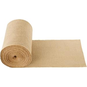 VEVOR Burlap Fabric Roll, 40” x 150 ft & 45 x 45 High Density Wide Natural Burlap Fabric Rolls, Jute Fabric Burlap Tree Wrap Roll, for Decor, Crafts, Wedding, Gardening, Plant & Tree Winter Covering(14 inch x 150 ft)