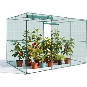 VEVOR Crop Cage, 9.5 x 6.36 x 6.36 ft Plant Protection Tent with Zippered Door, Wind-Resistant Tall Crop Cage, Easy to Install, Outdoor Raised Bed Cover, Tomato Plant Netting for Garden Patio Lawn(9.5 x 6.36 x 6.36Ft-Square)