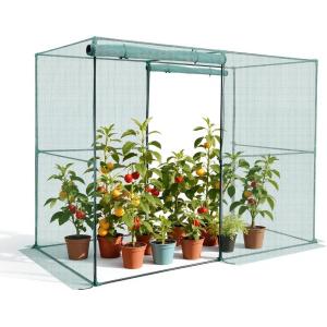 VEVOR Crop Cage, 9.5 x 6.36 x 6.36 ft Plant Protection Tent with Zippered Door, Wind-Resistant Tall Crop Cage, Easy to Install, Outdoor Raised Bed Cover, Tomato Plant Netting for Garden Patio Lawn(7.8 x 3.9 x 5.9Ft-Square)
