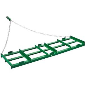 VEVOR Drag Harrow, 4 ft Heavy Duty Tow Behind Drag Harrow with Adjustable Bars & 72 in Chain, Driveway Grader Landscape Rake for ATV, UTV, Tractor, Mower Tow Behind Yard Lawn Leveling Tool(6 FT- Green)