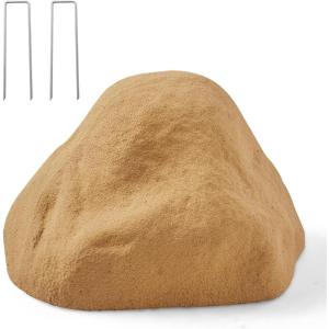 VEVOR Faux Rock Cover, Outdoor Fake Rock Well Pump Cover, Realistic Natural Texture, Lightweight & Weather-Resistant Polyresin Artificial Boulder for Landscaping Garden Yard Décor, Brown, Small Size(Irregular cone/small size/sandy color)