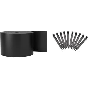 VEVOR Landscape Edging, 10 inch Depth 150 ft Total Length, Recycled HDPE Coiled Terrace Board, Flexible Bender Border & EasyFlex 10 in. Landscape Anchoring Stake Pack