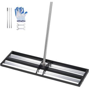 VEVOR Lawn Leveling Rake, 36″x10″ Level Lawn Tool, Heavy-Duty Lawn Leveler with 78″ Steel Extended Handle, Yard Leveling Rake Suit for Garden, Golf Lawn, Farm(10*36*84in (with Roller))