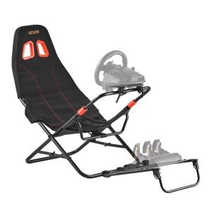 VEVOR Racing Wheel Stand, Heavy-Duty Simulator Cockpit Steering Stand with Dual-Rail Dual-Arm, Fit Logitech G25,G27,G29,G920,G923, Thrustmaster T300RS,TX F458,T500RS,T3PA-PRO (F1/GT) and CSR Pedals(Portable Cockpit)