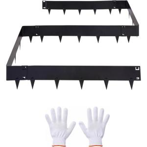 VEVOR Steel Landscape Edging, 5 Packs 39 x 5 in Rust-Resistant Metal Landscape Edging, Bendable Garden Edging Border, Heavy Duty Lawn Edging, Easy-to-Install, Flower Bed Yard Pathway Divider Dark Gray(40″ L x 8.15″ H (5+3.15in))