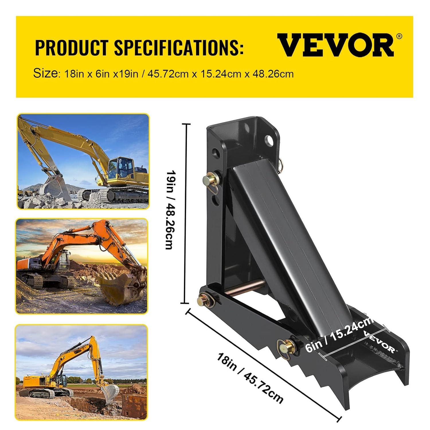 image:image18 inch Backhoe Excavator Thumb Attachments Weld On Adjustable Boom Tractor Excavator 12Inch Teeth Thick Steel Plate Assembly 12MM BoltOn Design18inch