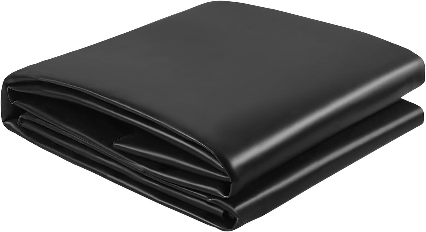 image:imageVEVOR 10 x 13 ft Pond Liner 20 Mil Thickness Pliable amp Durable LLDPE Material Easy Cutting Underlayment for Fish or KoiWaterfall Fountains Water Gardens Black8 x 10 ft