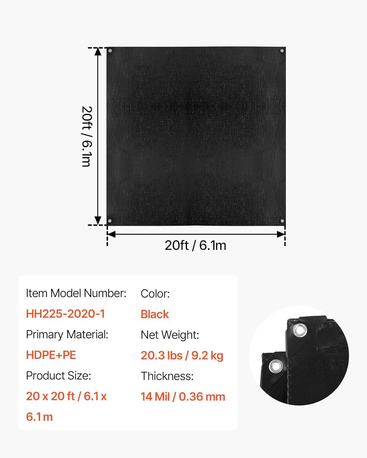 image:imageVEVOR 10 x 13 ft Pond Liner 20 Mil Thickness Pliable amp Durable LLDPE Material Easy Cutting Underlayment for Fish or KoiWaterfall Fountains Water Gardens Black20 x 20 ft