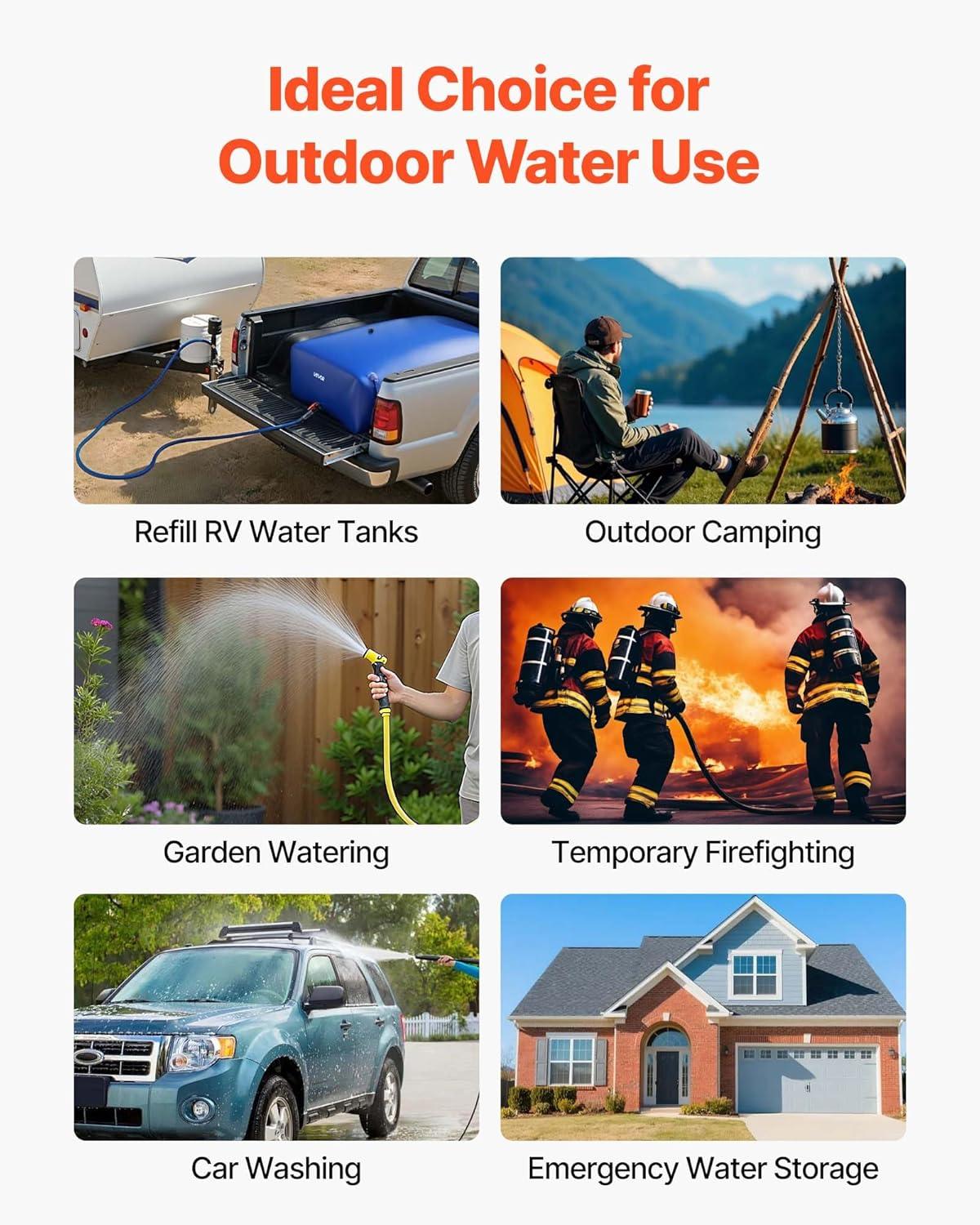 image:imageVEVOR 240L634 Gallon Water Storage Bladder Portable RV Water Tank 1000D PVC Collapsible Water Storage Containers Soft Water Storage Bag Water Bladder Fire Prevention Camping Emergency WaterBlue
