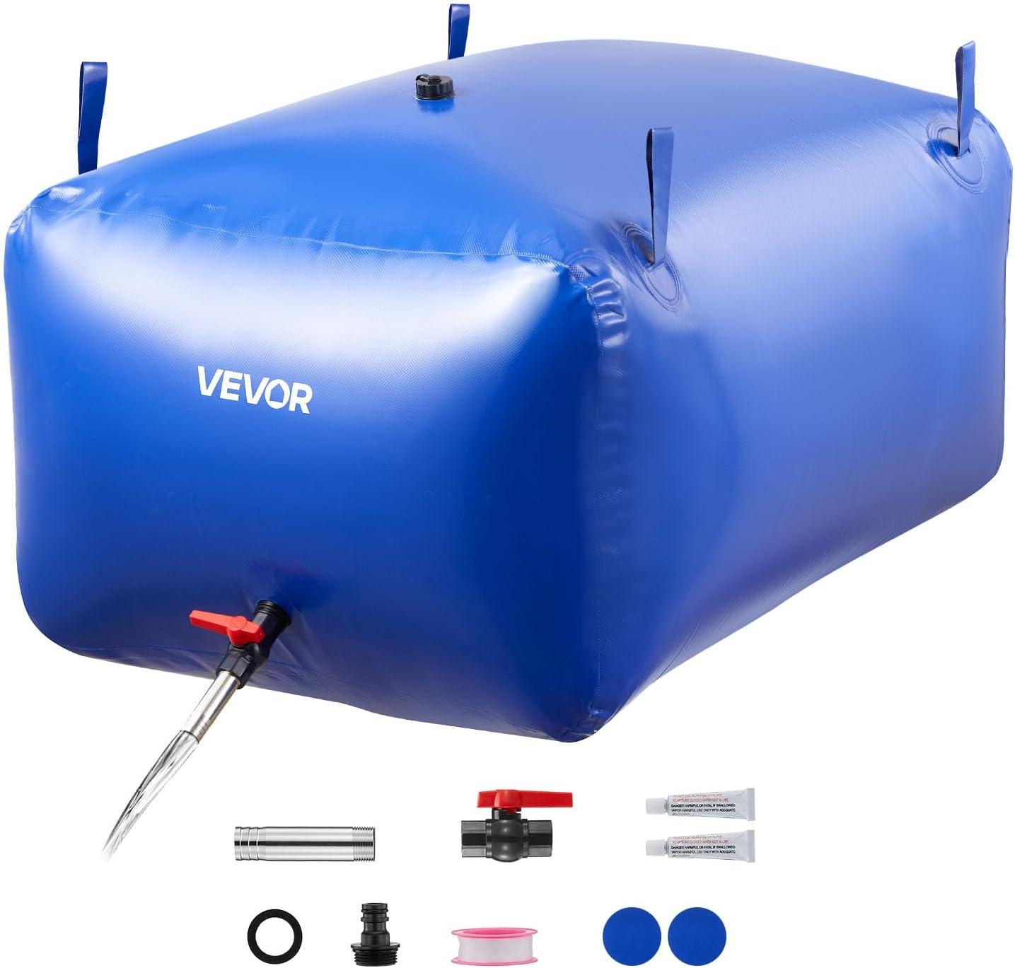 image:imageVEVOR 240L634 Gallon Water Storage Bladder Portable RV Water Tank 1000D PVC Collapsible Water Storage Containers Soft Water Storage Bag Water Bladder Fire Prevention Camping Emergency WaterBlue