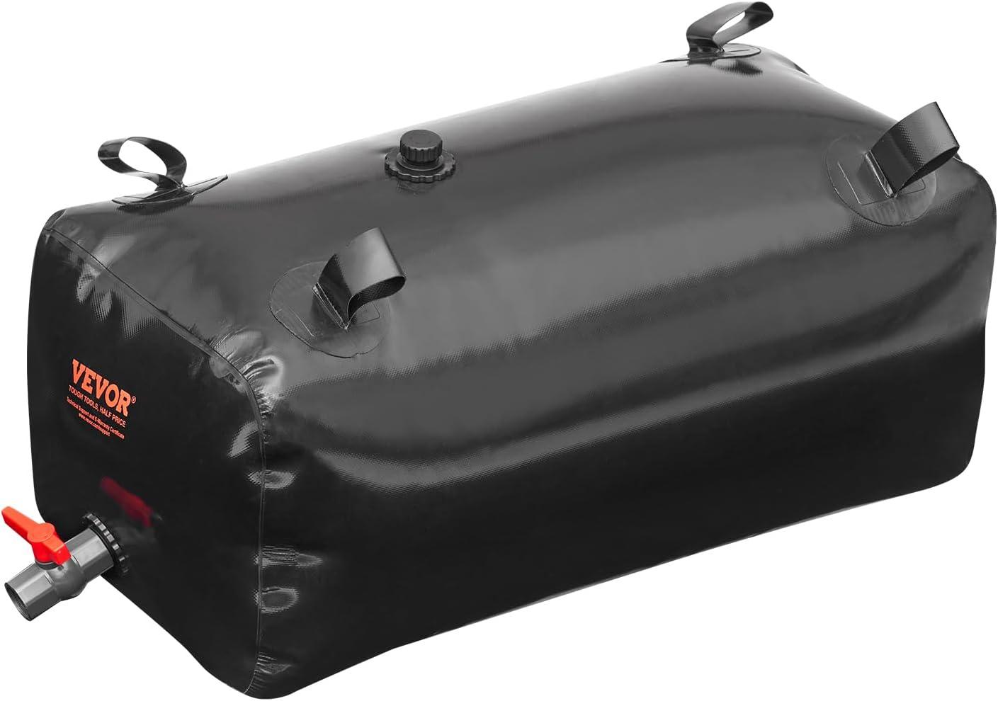 image:imageVEVOR 240L634 Gallon Water Storage Bladder Portable RV Water Tank 1000D PVC Collapsible Water Storage Containers Soft Water Storage Bag Water Bladder Fire Prevention Camping Emergency WaterBlack