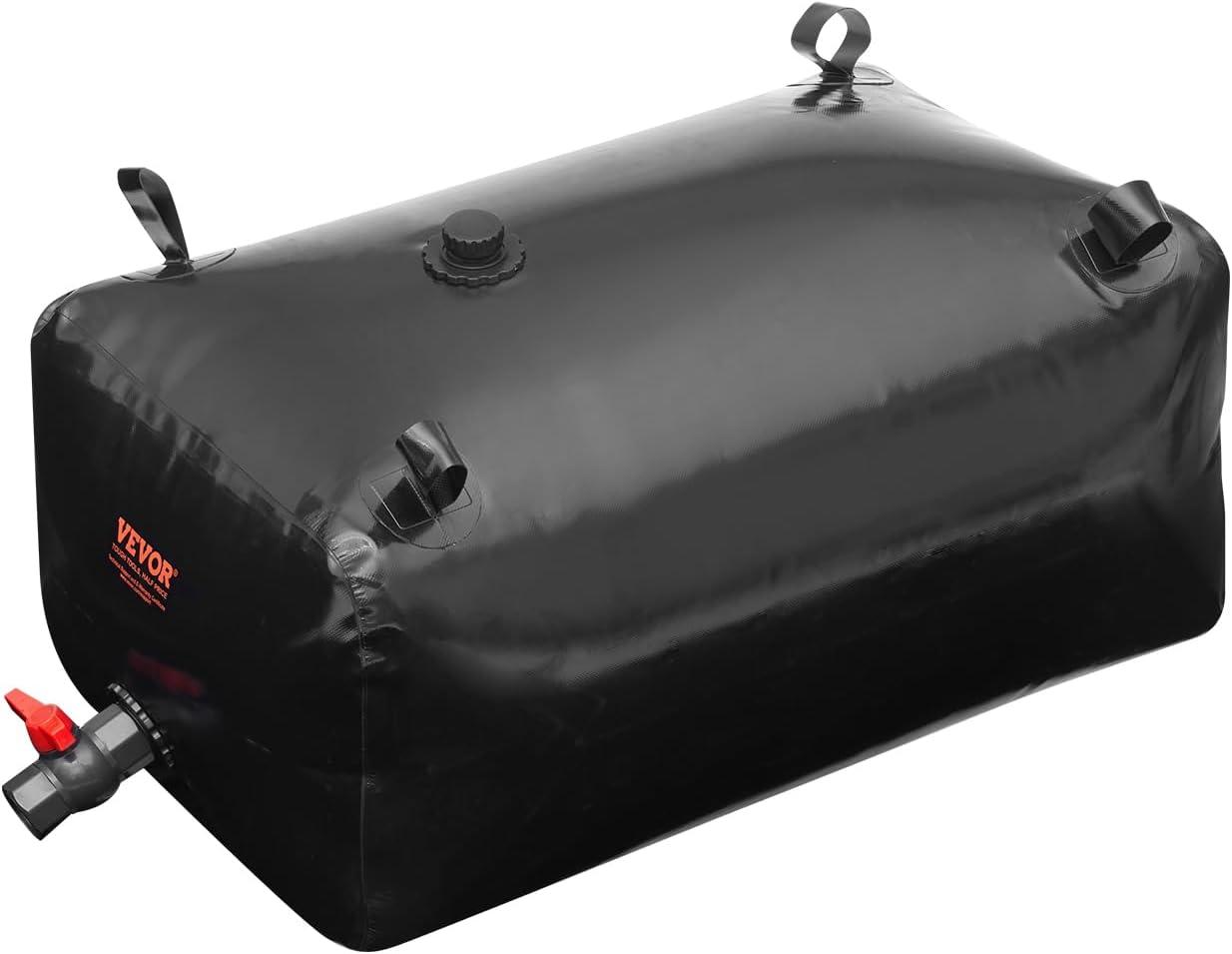 image:imageVEVOR 240L634 Gallon Water Storage Bladder Portable RV Water Tank 1000D PVC Collapsible Water Storage Containers Soft Water Storage Bag Water Bladder Fire Prevention Camping Emergency WaterBlack