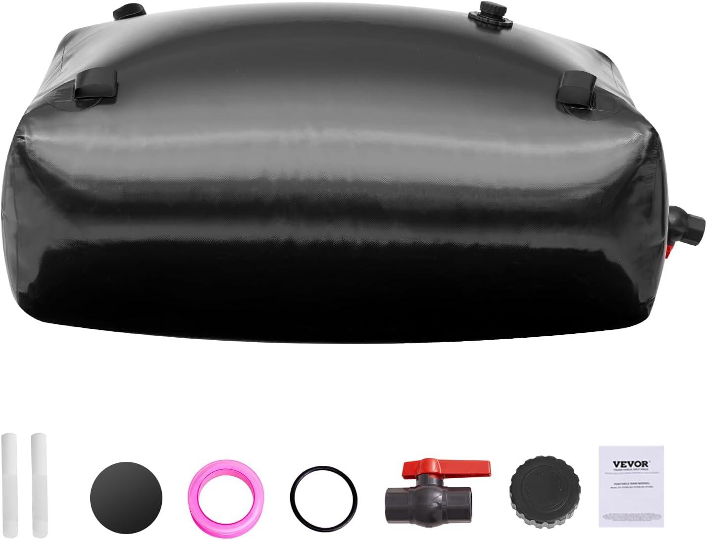 image:imageVEVOR 240L634 Gallon Water Storage Bladder Portable RV Water Tank 1000D PVC Collapsible Water Storage Containers Soft Water Storage Bag Water Bladder Fire Prevention Camping Emergency WaterBlack