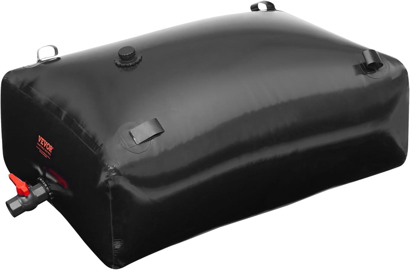 image:imageVEVOR 240L634 Gallon Water Storage Bladder Portable RV Water Tank 1000D PVC Collapsible Water Storage Containers Soft Water Storage Bag Water Bladder Fire Prevention Camping Emergency WaterBlack
