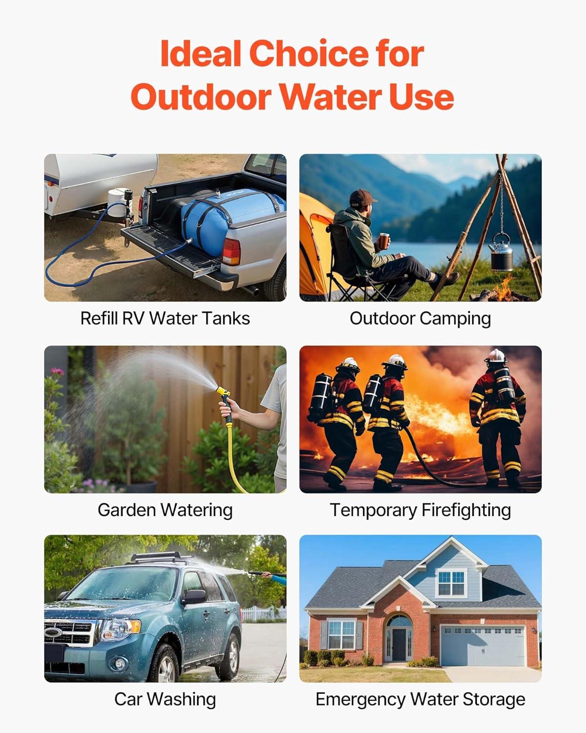 image:imageVEVOR 240L634 Gallon Water Storage Bladder Portable RV Water Tank 1000D PVC Collapsible Water Storage Containers Soft Water Storage Bag Water Bladder Fire Prevention Camping Emergency WaterBlue