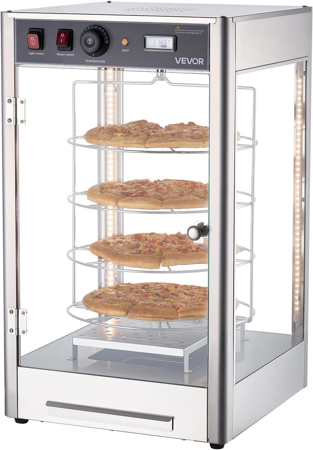image:imageVEVOR 2Tier Commercial Food Warmer Display 850W Food Display Warmer wTempered Glass and Steam Heating 86185 Temperature Control 111L Large Capacity for Hamburger Pizza Bread Fried Chicken4Tier14