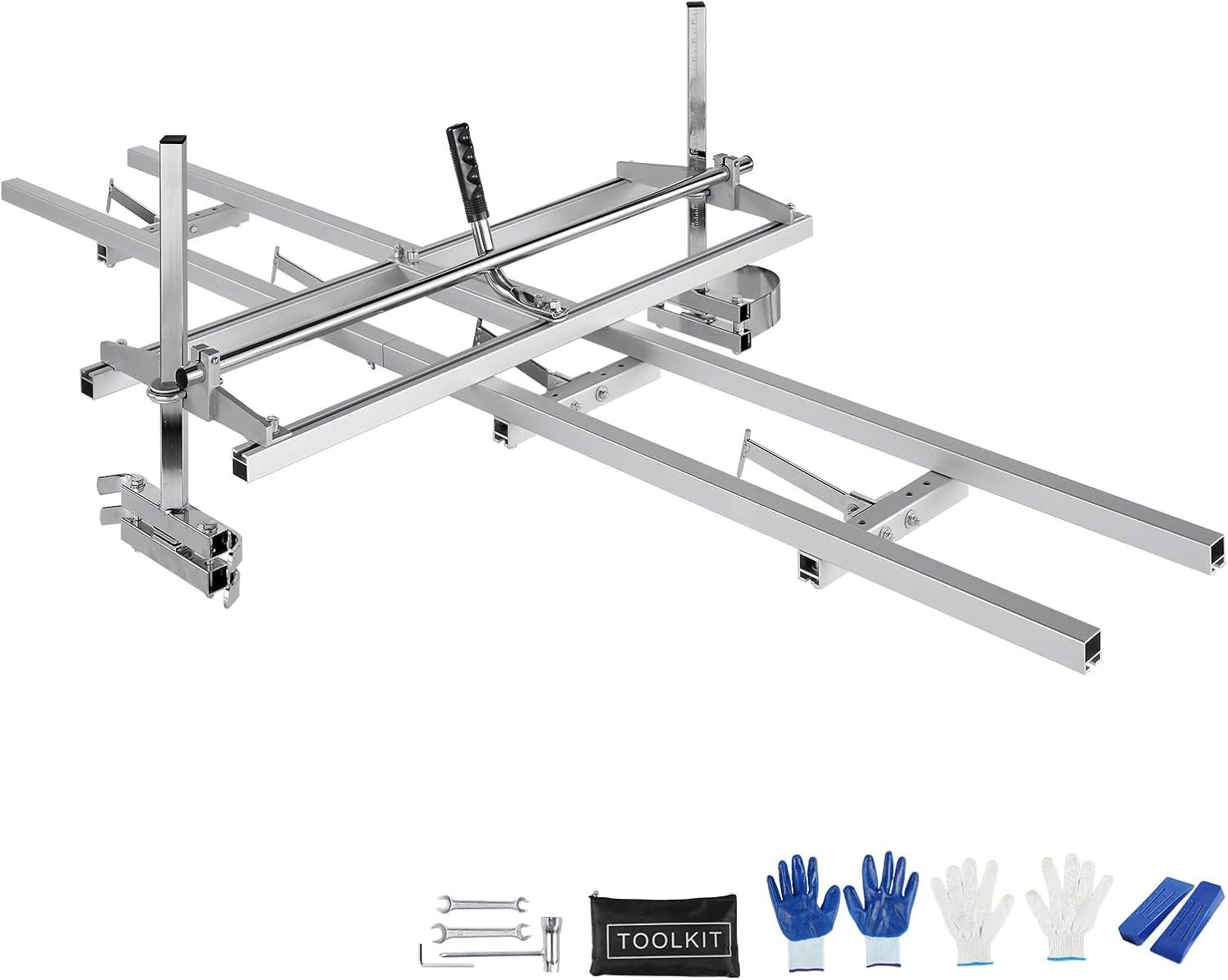image:imageVEVOR Chainsaw Mill and Rail Mill Guide System Portable Sawmill 1436 Guide Bar 9ft Aluminum Saw Milling Rail Guide with Chainsaw Planking Mill for Woodworkers and Carpenters