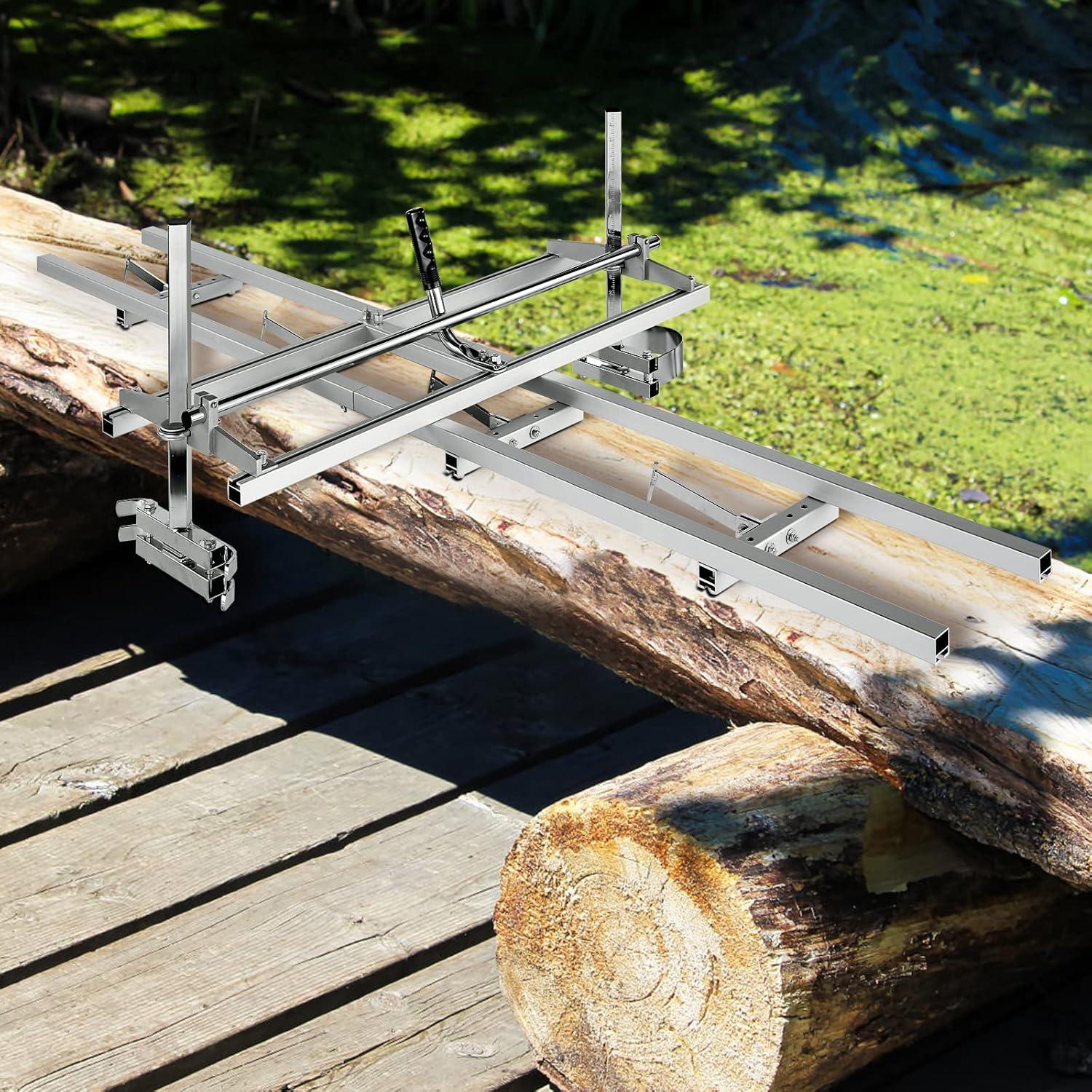 image:imageVEVOR Chainsaw Mill and Rail Mill Guide System Portable Sawmill 1436 Guide Bar 9ft Aluminum Saw Milling Rail Guide with Chainsaw Planking Mill for Woodworkers and Carpenters