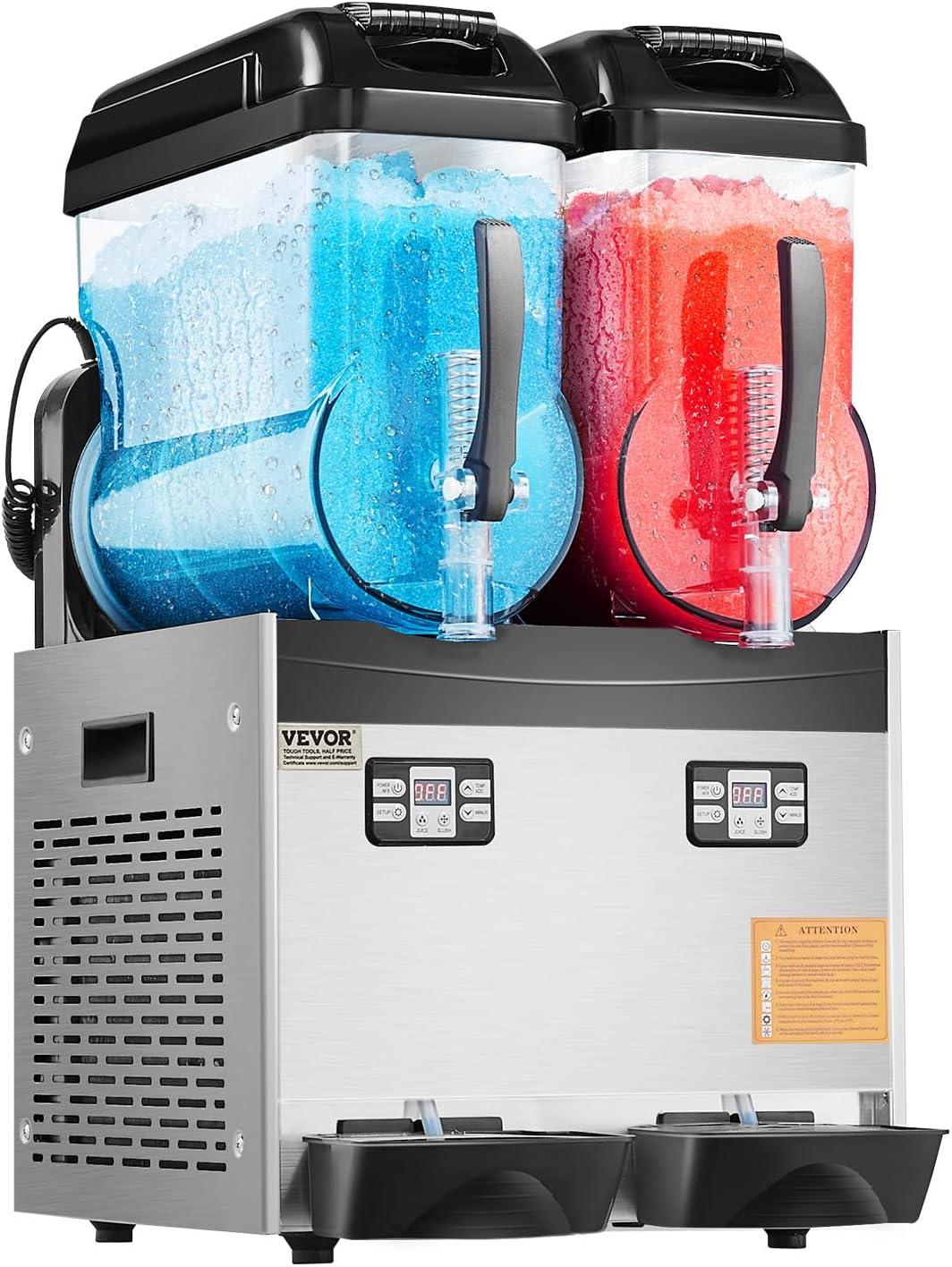 image:imageVEVOR Commercial Slushy Machine 12L Single Tank Frozen Drink Machine 48 Cups Stainless Steel Margarita Smoothie Frozen Drink Maker Slushie Maker for Home Party Restaurants Cafe BarsBlack
