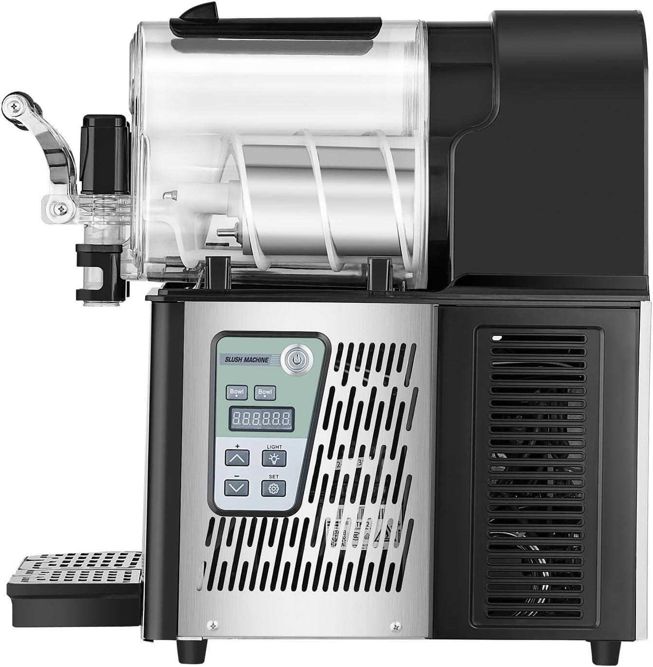 image:imageVEVOR Commercial Slushy Machine 3L x 2 Double Tank Frozen Beverage Maker 24Cup Stainless Steel Slushie Machine Margarita Frozen Drink Smoothie Maker for Restaurants Bars Cafes amp Food Truck08 Gal x 2 3 L x 2