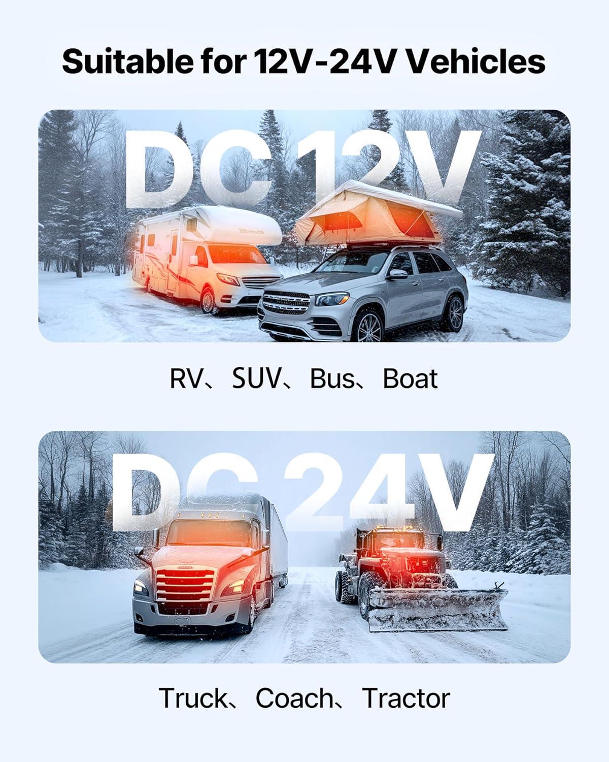 image:imageVEVOR Diesel Heater 12V Allinone Diesel Air Heater with Remote Control and LCD Display 5L Fuel Tank Fast Heating Portable Diesel Parking Heater for RV Truck 8KW Basic Red8KWOrange