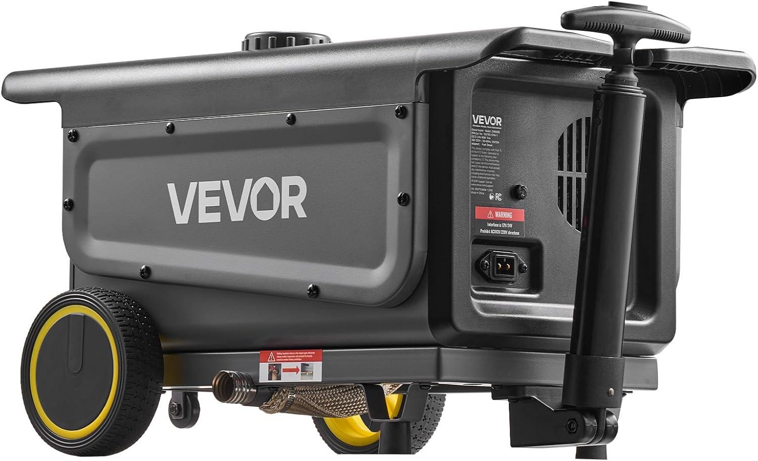 image:imageVEVOR Diesel Heater 8KW DC 12V24V All in One Portable Diesel Air Heater with Bluetooth APP Control Remote Control and LCD Screen Trolley Design 13 Gal Fuel Tank for Trucks Vans RVs Campers