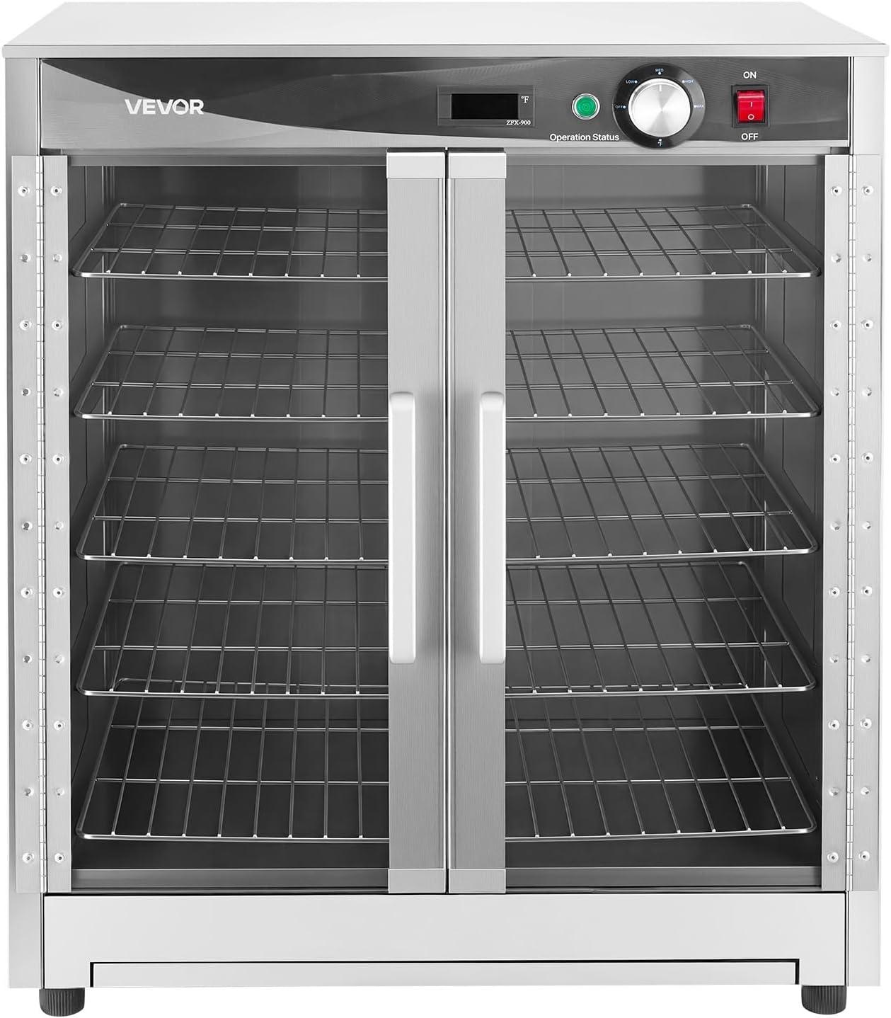 image:imageVEVOR Electric Hot Box Food Warmer 5Tier Commercial Warming Cabinet with Water Tray SingleDoor and Adjustable Shelves Stainless Steel Food Warmer Cabinet for Restaurant Kitchen Pizza Chicken5 Tier2 Transparent Doors
