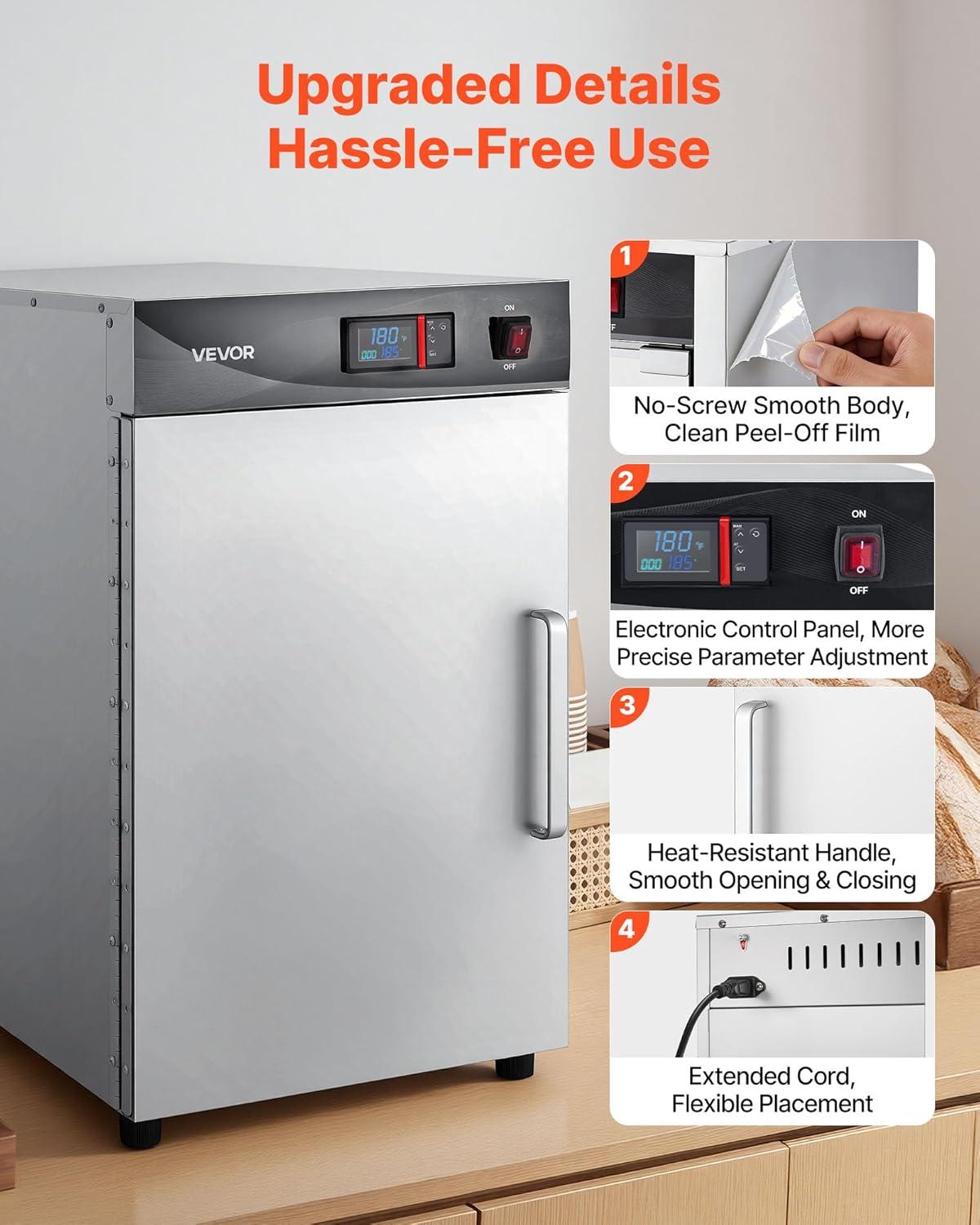 image:imageVEVOR Electric Hot Box Food Warmer 5Tier Commercial Warming Cabinet with Water Tray SingleDoor and Adjustable Shelves Stainless Steel Food Warmer Cabinet for Restaurant Kitchen Pizza Chicken5 Tier