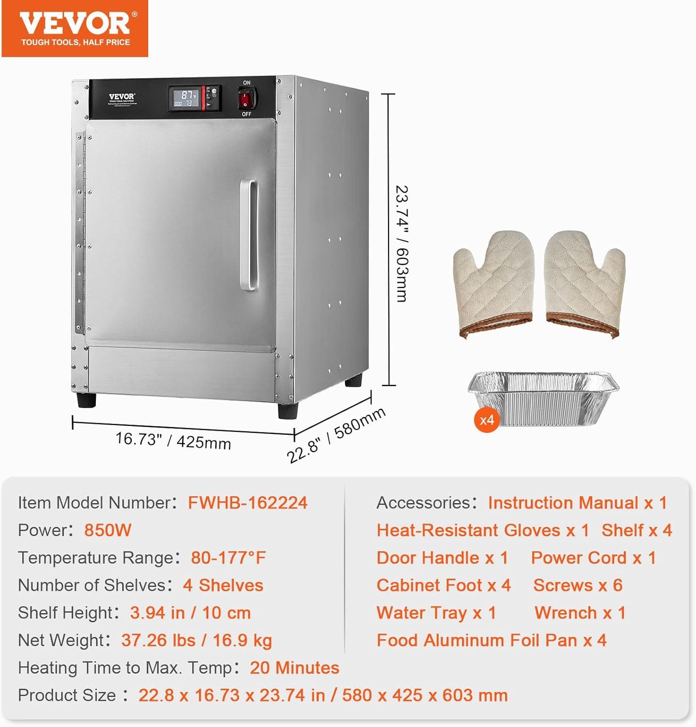 image:imageVEVOR Electric Hot Box Food Warmer 5Tier Commercial Warming Cabinet with Water Tray SingleDoor and Adjustable Shelves Stainless Steel Food Warmer Cabinet for Restaurant Kitchen Pizza Chicken4Tier Single Door