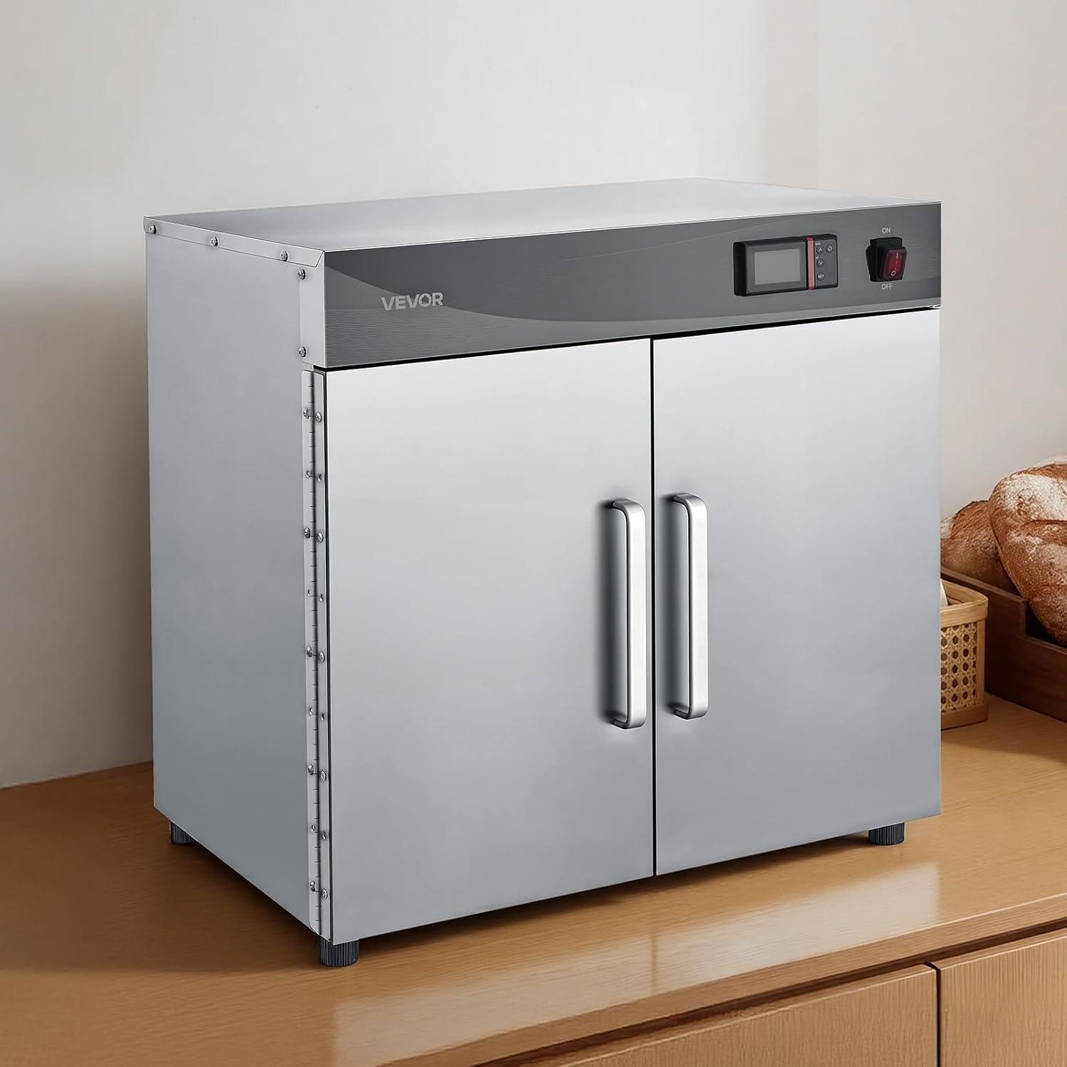 image:imageVEVOR Electric Hot Box Food Warmer 5Tier Commercial Warming Cabinet with Water Tray SingleDoor and Adjustable Shelves Stainless Steel Food Warmer Cabinet for Restaurant Kitchen Pizza Chicken4 Tier2 Doors