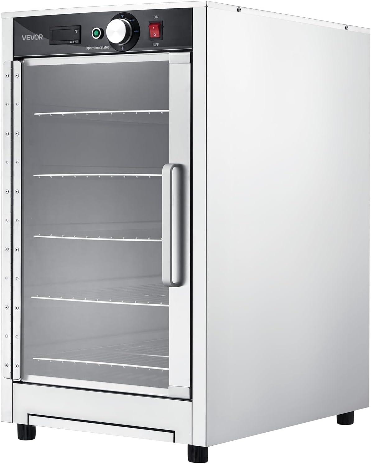 image:imageVEVOR Electric Hot Box Food Warmer 5Tier Commercial Warming Cabinet with Water Tray SingleDoor and Adjustable Shelves Stainless Steel Food Warmer Cabinet for Restaurant Kitchen Pizza Chicken5 TierTransparent Door
