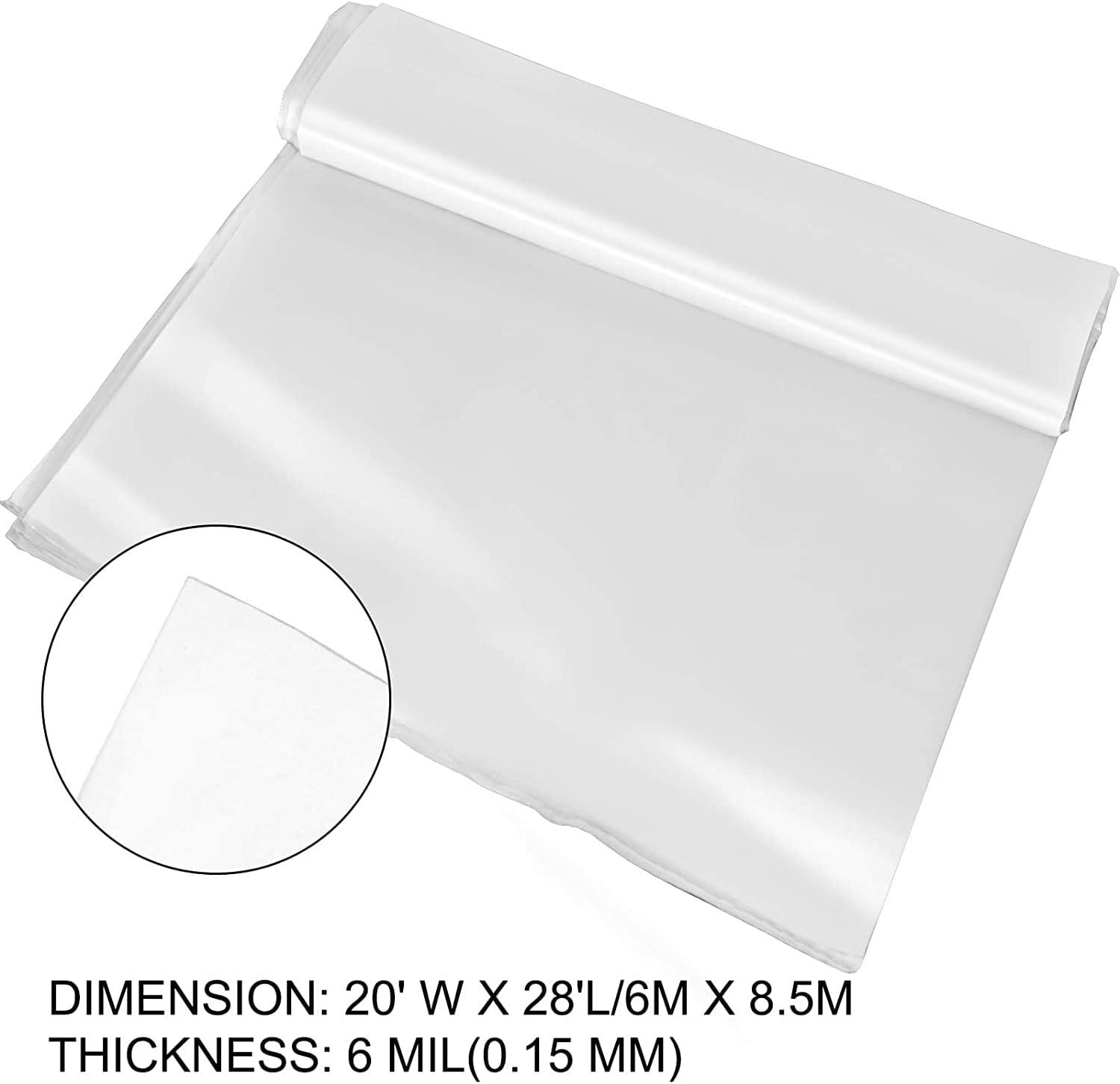 image:imageVEVOR Greenhouse Plastic Sheeting 8 x 25 ft 6 Mil Thickness UV Resistant Clear Polyethylene Film Hoop Green House Cover for Farms Agriculture Garden20 x 28 ft