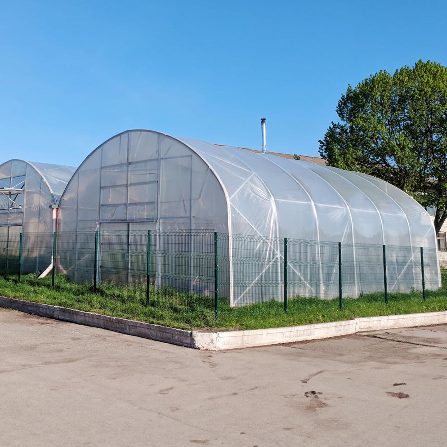 image:imageVEVOR Greenhouse Plastic Sheeting 8 x 25 ft 6 Mil Thickness UV Resistant Clear Polyethylene Film Hoop Green House Cover for Farms Agriculture Garden25 x 25 ft