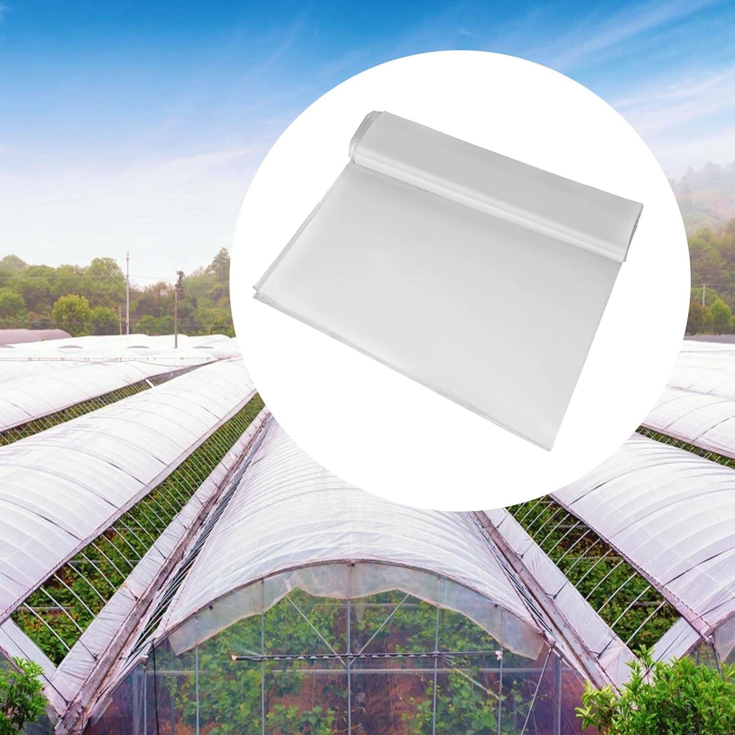 image:imageVEVOR Greenhouse Plastic Sheeting 8 x 25 ft 6 Mil Thickness UV Resistant Clear Polyethylene Film Hoop Green House Cover for Farms Agriculture Garden8 x 25 ft