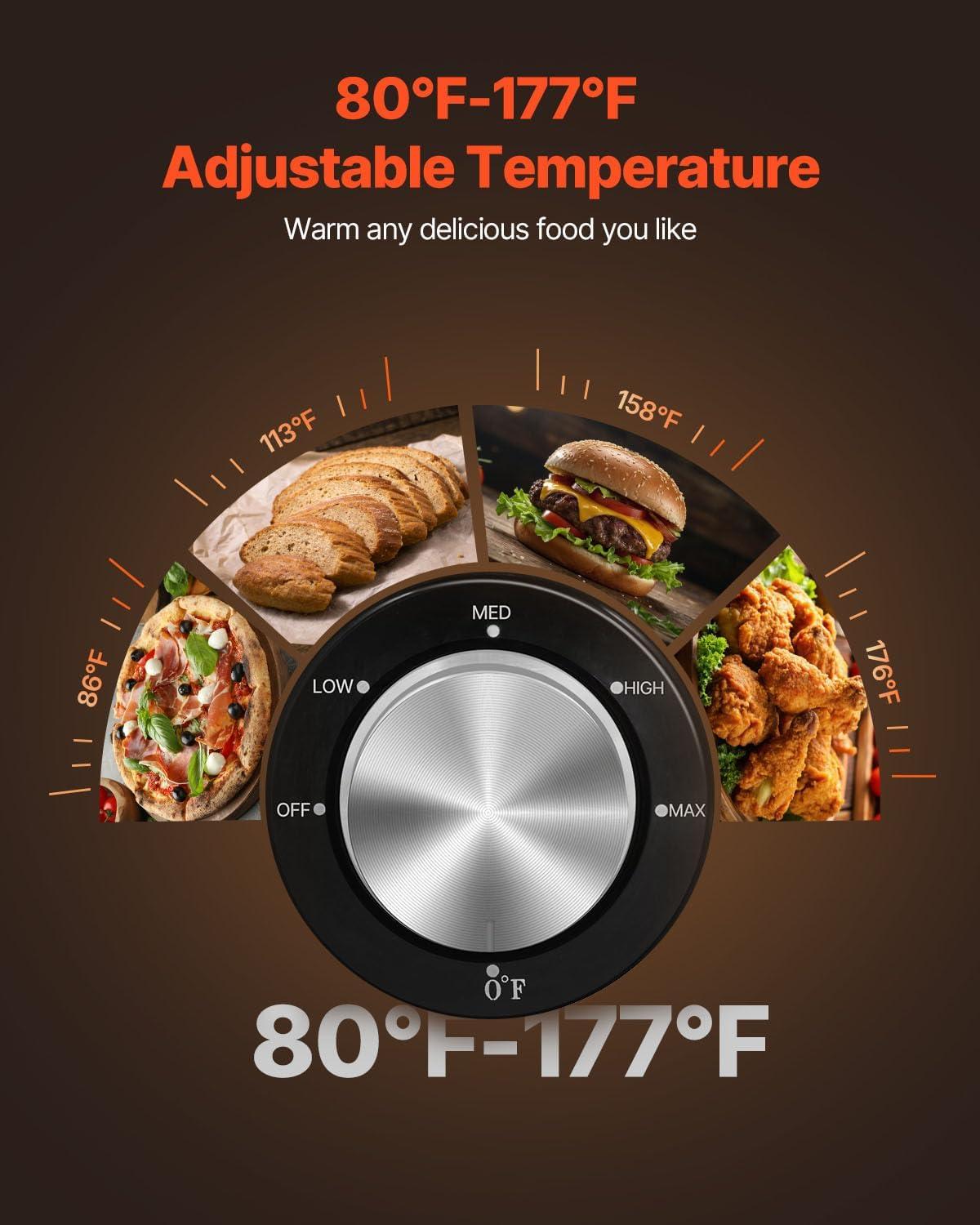 image:imageVEVOR Hot Box Food Warmer 4Tier Concession Warmer with Water Tray 4 Pans Glass Doubledoor and Adjustable Shelves Stainless Steel Food Warmer Cabinet Ideal for Storing Pizza Chicken Restaurant16Tier Single Door