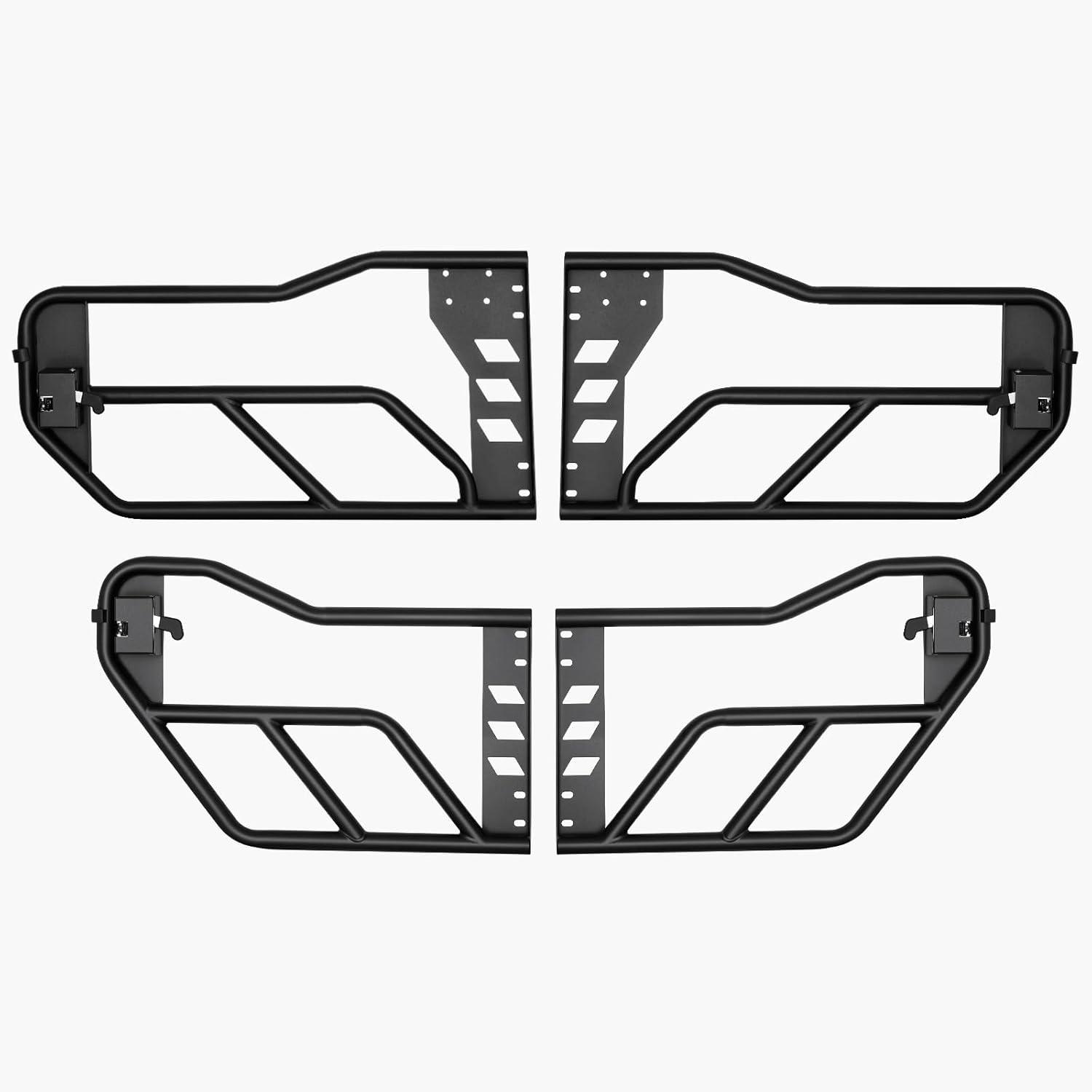 image:imageVEVOR Jeep Tube Doors 4Door Hunting Style Jeep Tubular Door with HeavyDuty Hinges amp OE Latch Jeep Doors with Rubber Pads Fit for 20182026 Jeep Wrangler JL amp 20202026 Jeep Gladiator JTJK