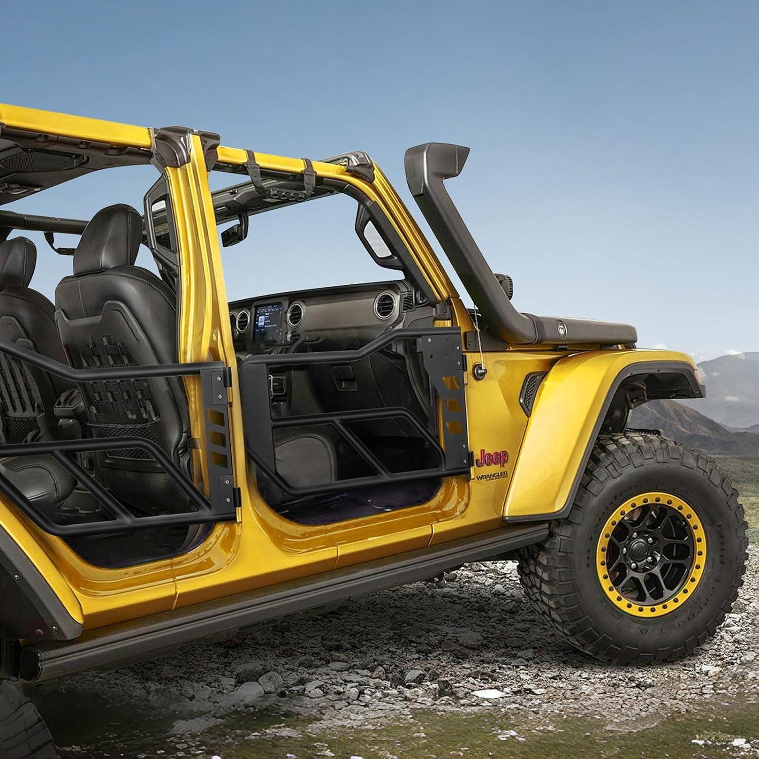 image:imageVEVOR Jeep Tube Doors 4Door Hunting Style Jeep Tubular Door with HeavyDuty Hinges amp OE Latch Jeep Doors with Rubber Pads Fit for 20182026 Jeep Wrangler JL amp 20202026 Jeep Gladiator JTJK