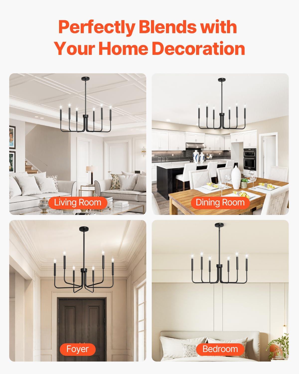 image:imageVEVOR Landscape Lighting 6W Low Voltage LED Landscape Lights IP66 Waterproof Landscape Spotlights Yard Lawn Garden Pathway Outdoor Lights 12V 24V 450LM Warm White 3000K 12 Pack with ConnectorsIndoorClaw Chandelier