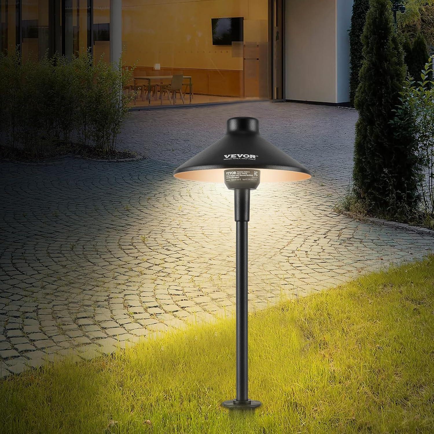 image:imageVEVOR Landscape Lighting 6W Low Voltage LED Landscape Lights IP66 Waterproof Landscape Spotlights Yard Lawn Garden Pathway Outdoor Lights 12V 24V 450LM Warm White 3000K 12 Pack with ConnectorsOutdoorWalkway Lights