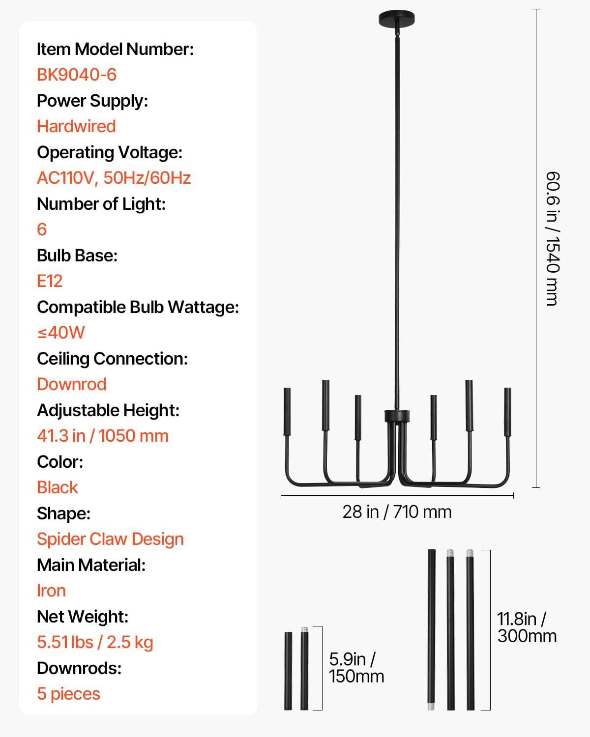 image:imageVEVOR Landscape Lighting 6W Low Voltage LED Landscape Lights IP66 Waterproof Landscape Spotlights Yard Lawn Garden Pathway Outdoor Lights 12V 24V 450LM Warm White 3000K 12 Pack with ConnectorsIndoorClaw Chandelier