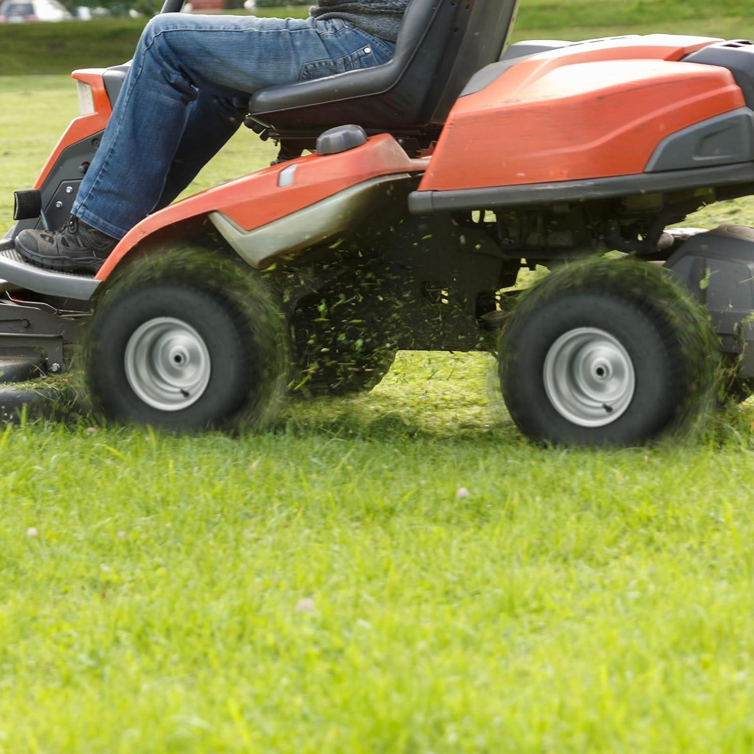 image:imageVEVOR Lawn Mower Tires with Rim 20x88 Tubeless Tractor Tires 2Pack Tire and Wheel Assembly STurf Pneumatic Tires with 35 Offset Hub and 34 Bushing Size for Riding Mowers Lawn TractorsTube with Rim Centered Hub