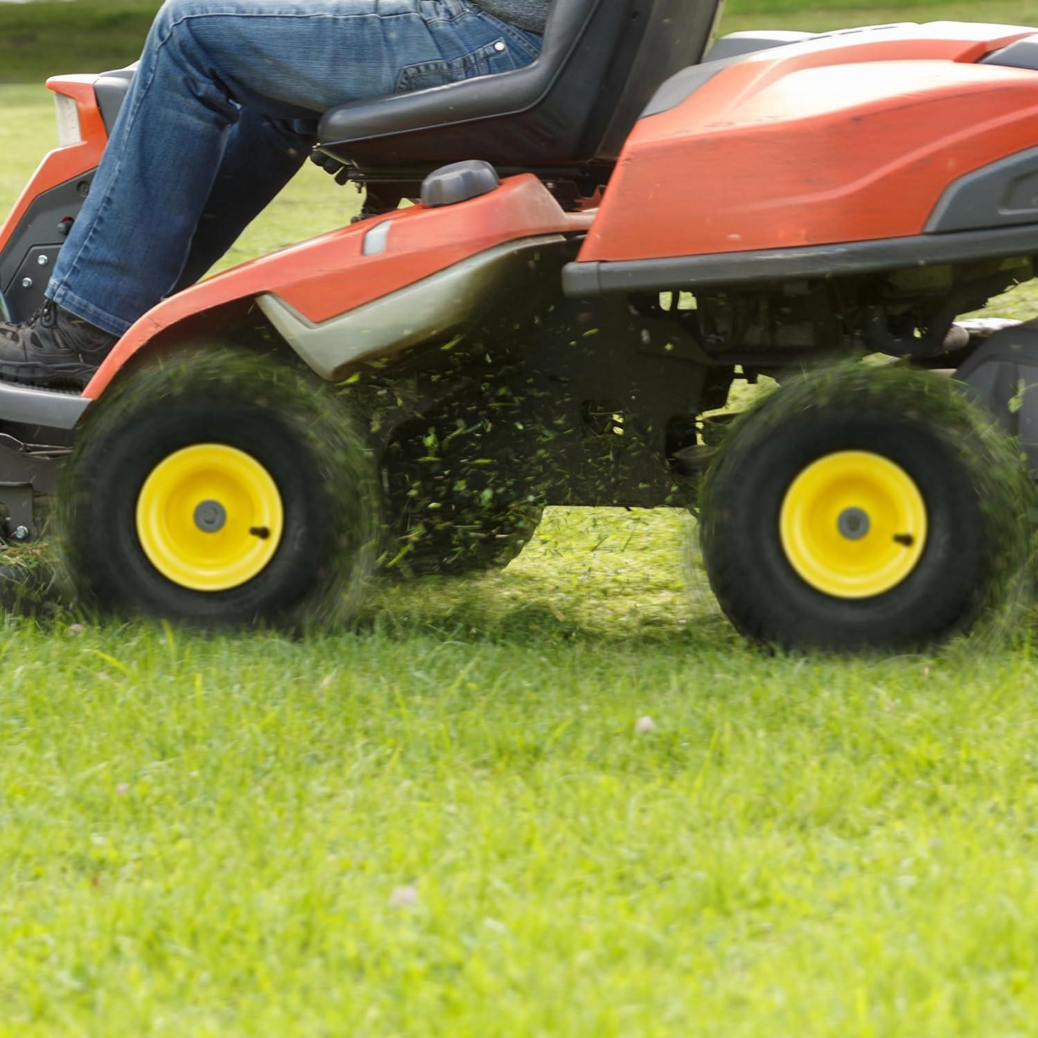 image:imageVEVOR Lawn Mower Tires with Rim 20x88 Tubeless Tractor Tires 2Pack Tire and Wheel Assembly STurf Pneumatic Tires with 35 Offset Hub and 34 Bushing Size for Riding Mowers Lawn TractorsTubeless with Rim Offset Hub