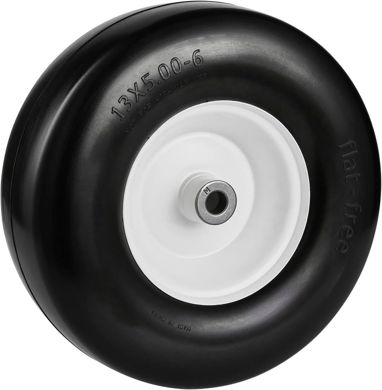 image:imageVEVOR Lawn Mower Tires with Rim 20x88 Tubeless Tractor Tires 2Pack Tire and Wheel Assembly STurf Pneumatic Tires with 35 Offset Hub and 34 Bushing Size for Riding Mowers Lawn TractorsTubeless with Rim
