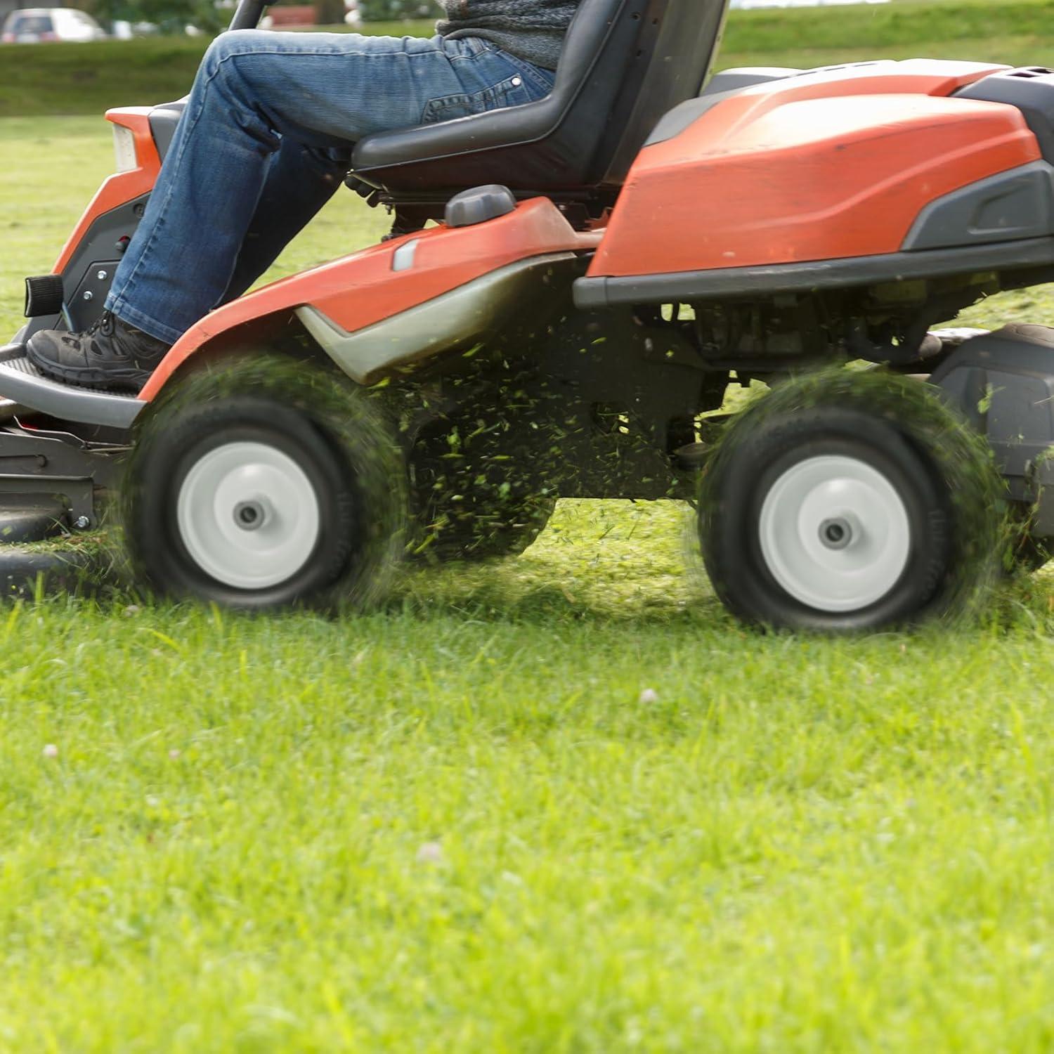 image:imageVEVOR Lawn Mower Tires with Rim 20x88 Tubeless Tractor Tires 2Pack Tire and Wheel Assembly STurf Pneumatic Tires with 35 Offset Hub and 34 Bushing Size for Riding Mowers Lawn TractorsTubeless with Rim
