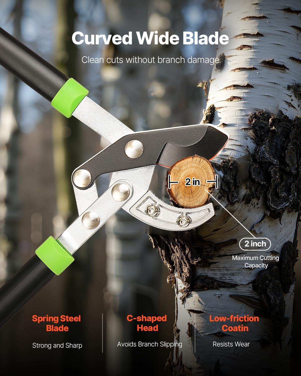 image:imageVEVOR Loppers for Tree Trimming 32 inch Garden Anvil Trimmer with Compound Action Sharp Steel Blade Heavy Duty Tree Branch Cutter Up to 2 inch Dia Cut Capacity Ergonomically Designed Handles