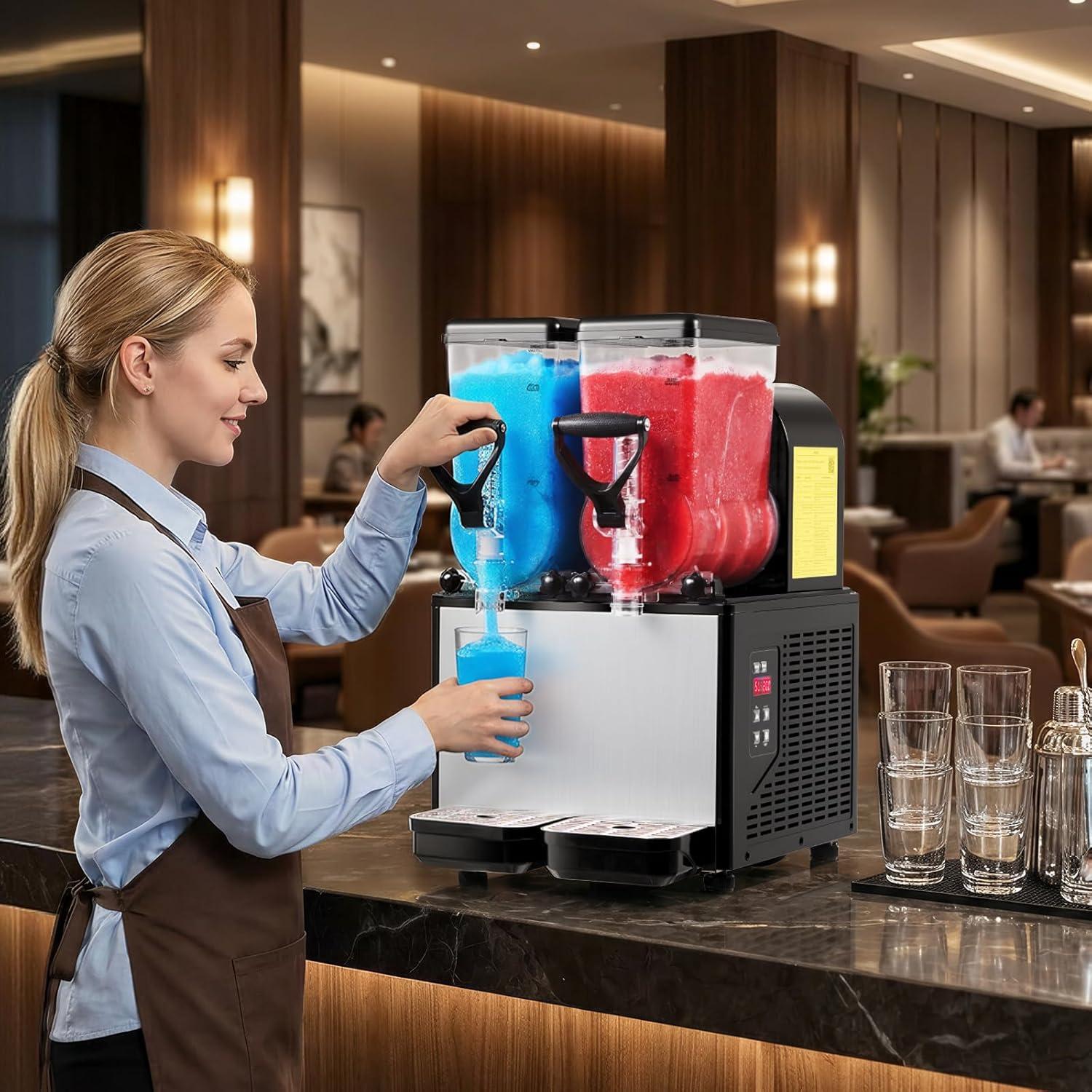 image:imageVEVOR Slushie Machine 3L100oz No Ice Needed Slushy Machine for Home Frozen Drink Maker with Single Tank Margarita Machine with SelfCleaning for Frozen Margaritas Frapps Milkshake amp MoreBlack