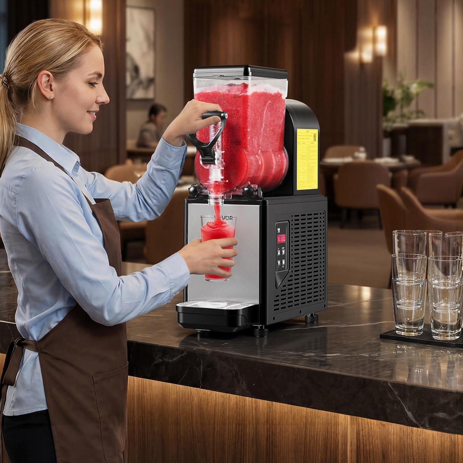 image:imageVEVOR Slushie Machine 3L100oz No Ice Needed Slushy Machine for Home Frozen Drink Maker with Single Tank Margarita Machine with SelfCleaning for Frozen Margaritas Frapps Milkshake amp MoreBlack