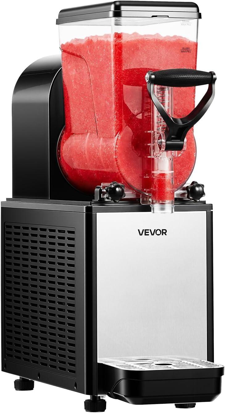 image:imageVEVOR Slushie Machine 3L100oz No Ice Needed Slushy Machine for Home Frozen Drink Maker with Single Tank Margarita Machine with SelfCleaning for Frozen Margaritas Frapps Milkshake amp MoreBlack